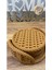 Elite Şık ve Doğal Tasarım: Rattan Hazeran Desenli Bardak Altlığı Seti (6’lı) + Stand 1 Adet 2