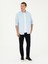 Erkek Açık Mavi Slim Fit Keten Karışımlı Gömlek 50266184-VR003 4