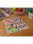 Elite Atölye Tropikal Çiçek ve Meyve Desenli Bardak Altlığı 4’lü Set Doğal Taş (10X10 Cm) 1 Adet 4