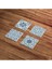 Elite Açık Mavi Tile Desen, Maxican Talavera Doğal Taş Traverten Bardak Altlığı 4 Lü Set 1 Adet 5