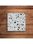 Elite Beyaz Terrazzo Doğal Taş Bardak Altlığı ve Banyo Gider Kapağı 4 Lü Set 1 Adet 3
