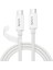 White Type-C To Type-C 100W Hızlı Şarj 10GBPS Hızlı Veri Aktarımı Pd3.1 Örgülü Beyaz 1 Metre Kablo Byz-01 3