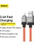 Coolplay Serisi Hızlı Şarj Kablosu USB To Ip 2.4A, 1m, Turuncu 3
