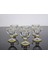 Elite Drem Glass 6'lı Küçük Ayaklı Lokumluk Sunumluk Renkli Gold 1 Adet 1
