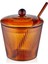 Elite Striped Cam Kaşıklı Şekerlik Amber 10X12 cm CAM0436 1 Adet 2