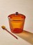 Elite Striped Cam Kaşıklı Şekerlik Amber 10X12 cm CAM0436 1 Adet 4