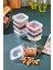 Elite 8 Adet Lunch Box Kahvaltılık Saklama Kabı - Şeffaf Kapaklı Kare Baharatlık Kahvaltılık Seti 1 Adet 1