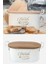 Elite Pinterest Stil Retro Sepet Bambu Kapaklı Ekmeklik Metal Kutu Ekmek Saklama Kutusu 1,5 L 1 Adet 1