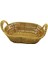 Elite Oval Plastik Hasır Ekmek - Çok Amaçlı Sepet Kulplu - Metal Iskelet TABAN:14X21- AĞIZ:19X27CM D:7.5cm 1 Adet 1