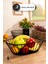 Elite 2'li Oval Metal Meyvelik ve Sebzelik - 33X20X11 cm Şık ve Fonksiyonel Tasarım 1 Adet 3