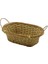 Elite Oval Plastik Hasır Ekmek - Çok Amaçlı Sepet Kulplu - Metal Iskelet TABAN:11X18- AĞIZ:18X24.5CM D:8cm 1 Adet 1