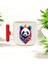 Renkli Panda Tasarımlı Kırmızı T Kulplu Seramik Baskılı Kupa Bardak 250 ml 1