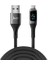 12W Dijital LED Ekranlı Usb-A To Lightning iPhone iPad Örgülü Hızlı Şarj ve Data Kablosu 1 Metre 2