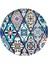 Elite 6'lı Bardak Altlığı, Kilim Desenli Coaster, 6 Adet Mantar Tabanlı Bardak Altlığı 9cm 1 Adet 2