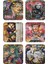 Elite Pop Art Ünlüler Charlie Chaplin Marilyn Monroe Salvador Dali 6lı Retro Ahşap Bardak Altlığı Set 1 Adet 1
