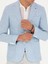 Erkek Açık Mavi Slim Fit %100 Keten Ceket 50268891-VR003 6