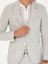 Erkek Açık Gri Slim Fit %100 Keten Ceket 50268891-VR001 6