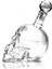 Elite Crystal Head Kuru Kafa Cam Şişe Viski Likör Hediyelik Sürahi 1 Litre 1 Adet 2