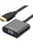 Plus PX-1240S Dijital HDMI To VGA 30CM Görüntü Çevirici Aparat Siyah 3