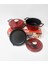 Tencere Tava 14 cm 5 Parça Döküm Mini Tencere Tava Set 1