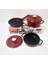 Tencere Tava 14 cm 5 Parça Döküm Mini Tencere Tava Set 3