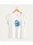 Tenis Görselli V Yaka Kadın Beyaz Tasarım T-Shirt 1
