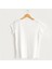 Tenis Görselli V Yaka Kadın Beyaz Tasarım T-Shirt 2