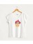 Gözlüklü Sarman Kedi V Yaka Kadın Beyaz Tasarım T-Shirt 1