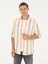 Erkek Turuncu Slim Fit %100 Keten Gömlek 50265480-VR051 1