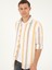 Erkek Turuncu Slim Fit %100 Keten Gömlek 50265480-VR051 3