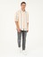 Erkek Turuncu Slim Fit %100 Keten Gömlek 50265480-VR051 4