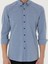 Erkek İndigo Slim Fit Uzun Kollu Gömlek 50265476-VR028 6