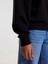 Unisex Siyah 3 Iplik Şardonlu Pamuklu Sweatshirt 3