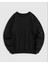 Unisex Siyah 3 Iplik Şardonlu Pamuklu Sweatshirt 6