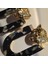 Wild Panther Altın Kaplama Kadın Küpe (Siyah-Beyaz-Mavi Desenli, Panter Başı Detaylı, Nikel Içermez) – Fundéa Jewelry 1