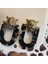 Wild Panther Altın Kaplama Kadın Küpe (Siyah-Beyaz-Mavi Desenli, Panter Başı Detaylı, Nikel Içermez) – Fundéa Jewelry 2