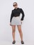 Kadın Gömlek Crop Slim Fit Dar Kesim Beli Lastikli 3