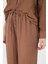 Beli Lastikli Çizgili Rayon Pantolon 2