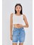 Ajurlu Crop Bluz - Bej 2