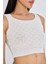 Ajurlu Crop Bluz - Bej 4