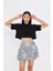 Bisiklet Yaka Crop T-Shirt 2