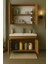 Arista 80 cm Ahşap Renkli Mdf, Seramik Lavabolu, Alt ve Üst Dolaplı, Üst Dolap Aynalı, Banyo Dolabı Takımı 5