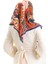 Karaca Desenli Kupra Eşarp 81090-04 Lacivert Oranj 3