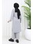Iki Ip Tunik Pantolon Ikili Takım 0044-37 Gümüş Gri 5