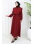 Gömlek Yaka Bolero Detaylı Elbise 2051-03 Bordo 2