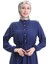 Kolu Lastkli Düğmeli Elbise 0104-05 Lacivert 4