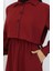 Gömlek Yaka Bolero Detaylı Elbise 2051-03 Bordo 4