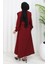 Gömlek Yaka Bolero Detaylı Elbise 2051-03 Bordo 5