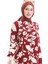 Boydan Düğmeli Uzun Tunik 0095-01 Bordo Bej 4