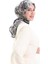 Karaca Desenli Cotton Eşarp 81094-14 Siyah Krem 2